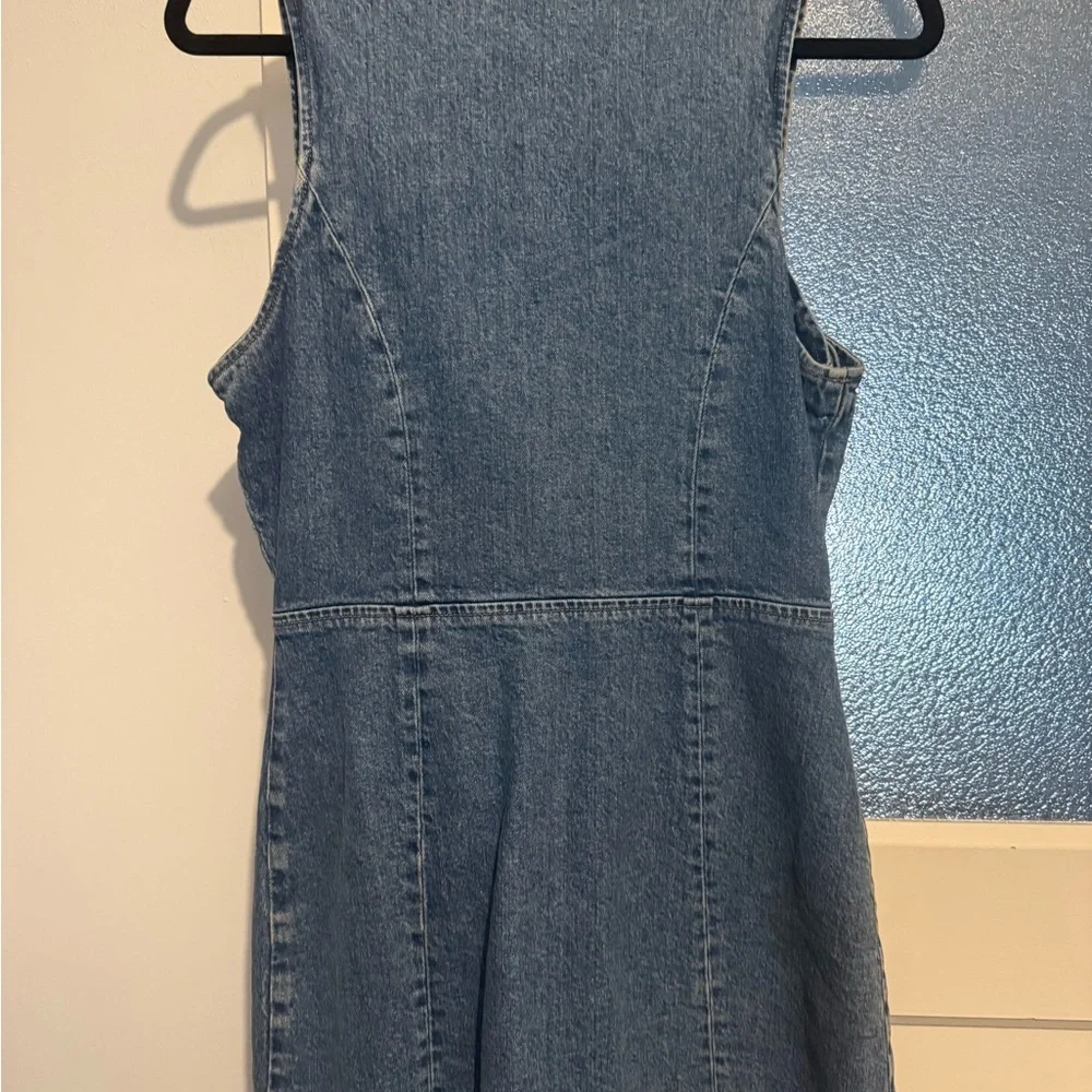 Reformation Denim Button-Front Mini Dress - Picture 4 of 6